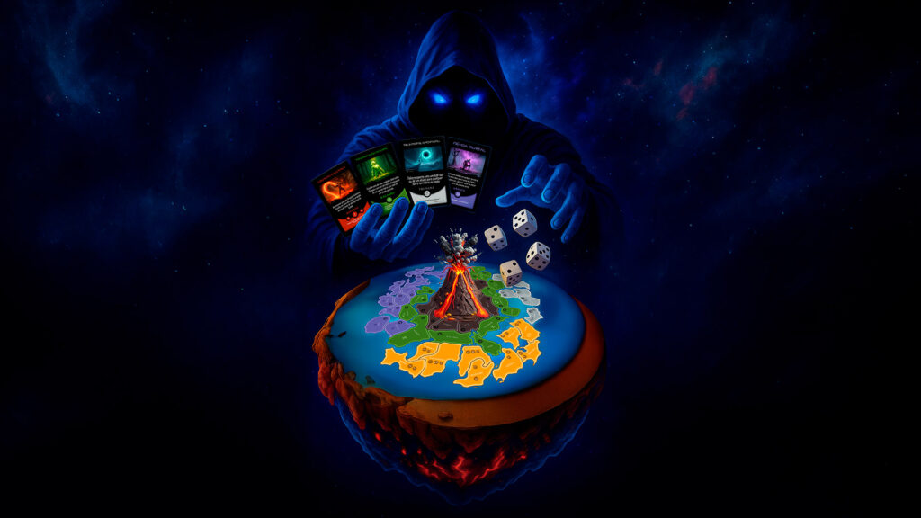 Arte da Capa: Planeta Insano, um jogo de tabuleiro com massinha,