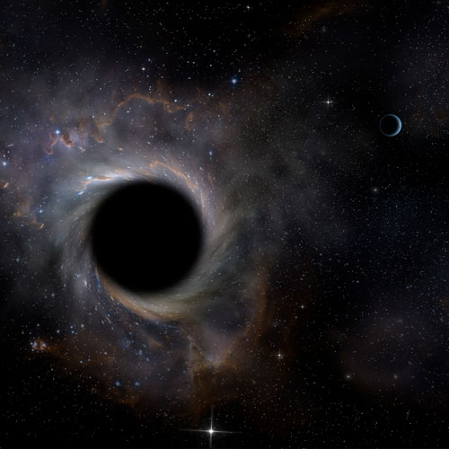 Representação do Planeta Insano e seu ambiente cósmico caótico.
